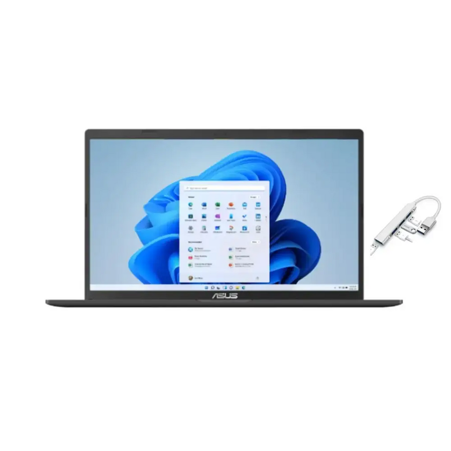 ASUS Vivobook 15.6" FHD Laptop | Intel Core i5-1135G7 | Intel Iris Xe Graphics | 8GB RAM | 256GB SSD | Windows 11 Home | Black | Bundle with USB 3.0 Hub