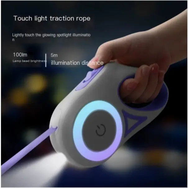 Automatic Retractable Dog Leash and Collar for Pets
