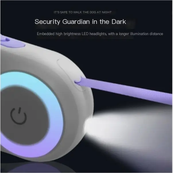 Automatic Retractable Dog Leash and Collar for Pets