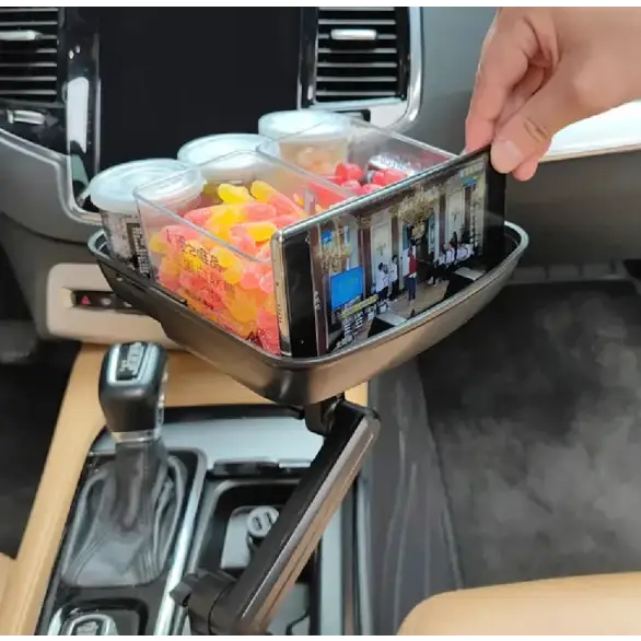 Automotive Folding Tray - Car Food Storage & Cup Holder