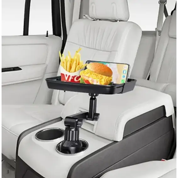 Automotive Folding Tray - Car Food Storage & Cup Holder