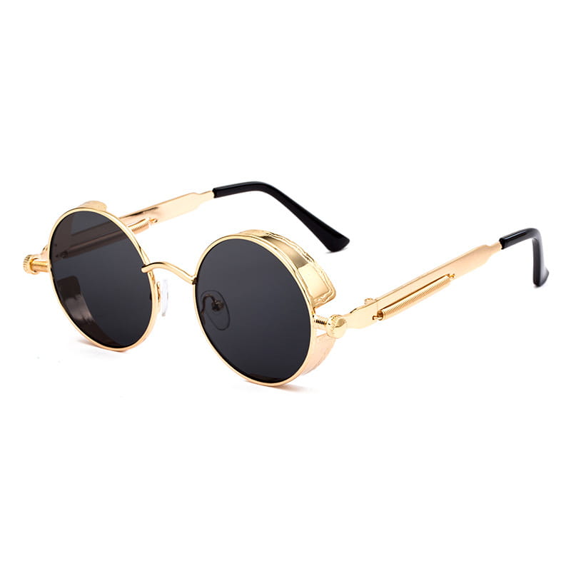 Metal Frame Retro Round Sunglasses for Men and Women