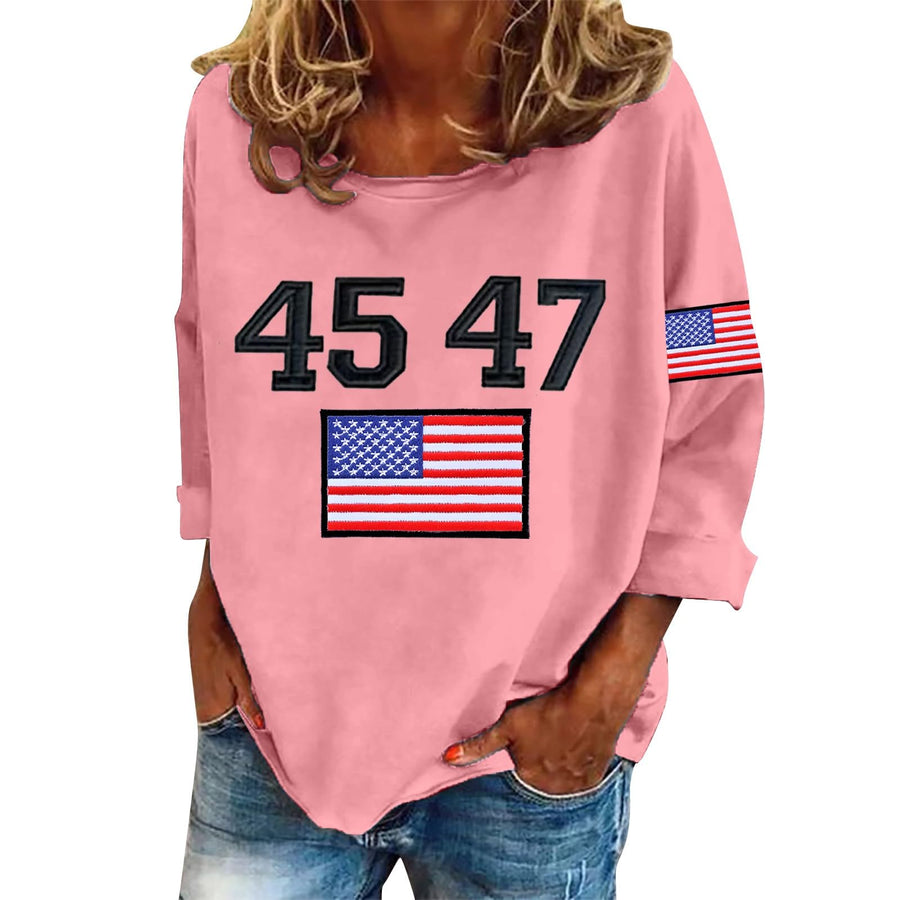 Vintage 45 47 Trump Sweatshirt Women45 47 Trump for President SweatshirtVote 2024 Women Tee