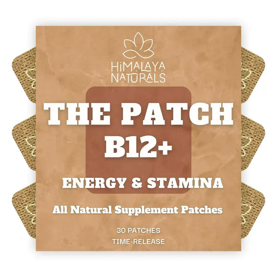 B12 Plus Energy Patches | B12 with Methylcobalamin | 30 Day Supply | Energy Stamina & Quick Recovery