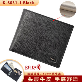 Men's RFID Wallet - Anti-Theft Coin Purse, Large Capacity