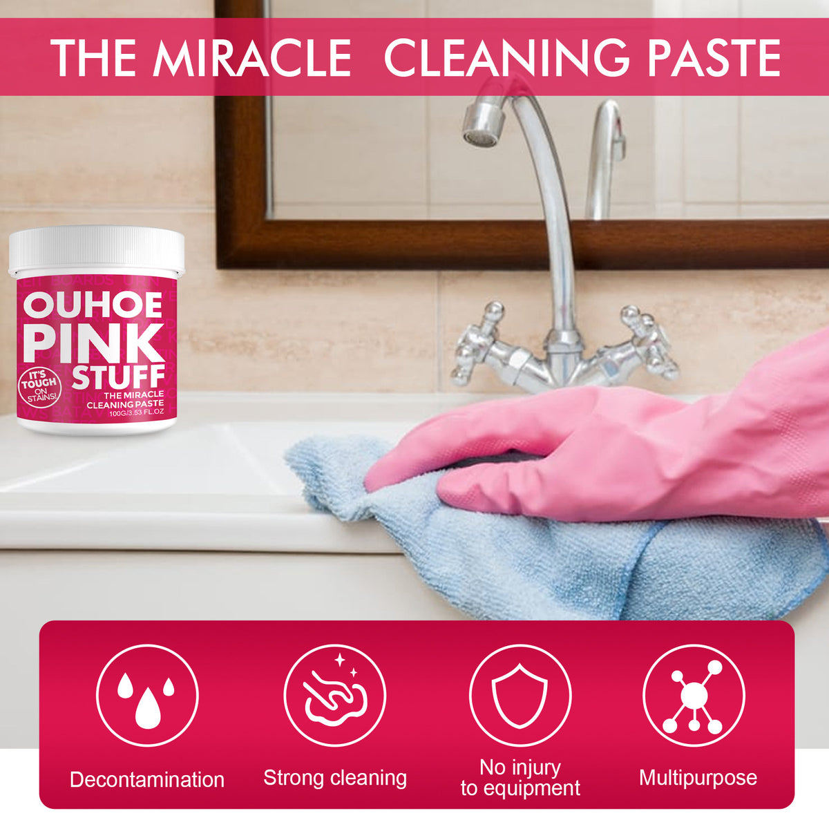 OUHOE Multi-Purpose Cleaning Paste for Heavy Grease