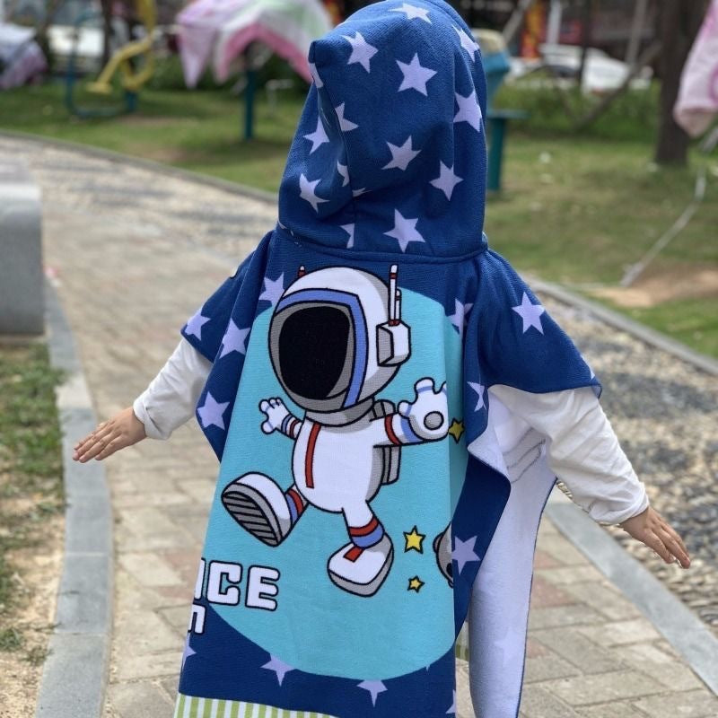 Children's Hooded Bathrobe with Soft, Absorbent Towel