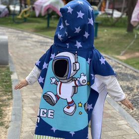 Children's Hooded Bathrobe with Soft, Absorbent Towel