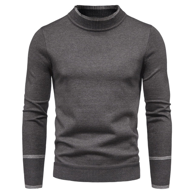 Half High Neck Long Sleeve Slim Sweater Top