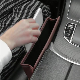 PU Leather Car Console Side Seat Gap Filler Organizer