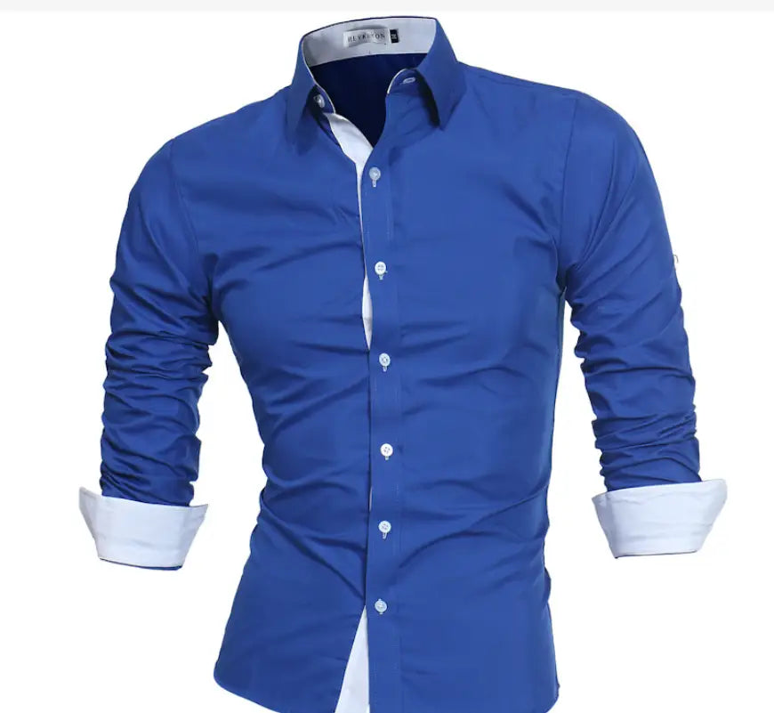 Men's Long Sleeve Shirt - Blue