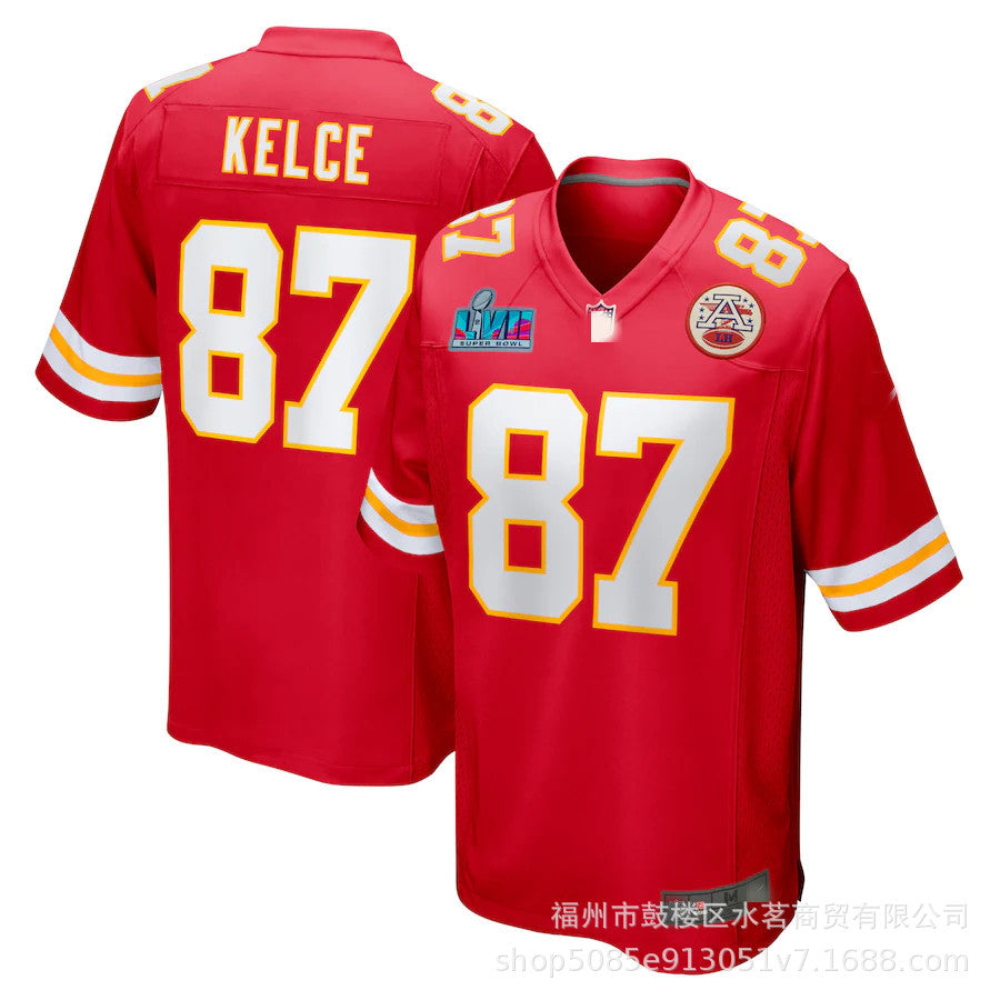 NFL Chiefs Mahomes #15 Red Super Bowl LVII Jersey