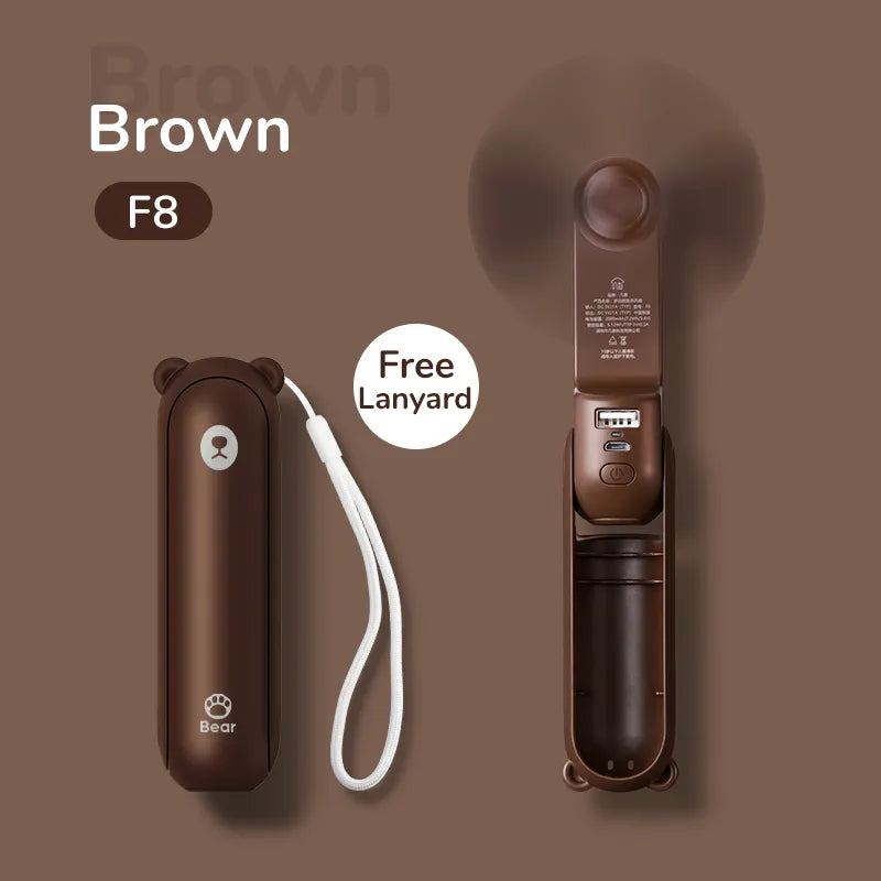 Creative And Simple Household Foldable Handheld Bear Fan