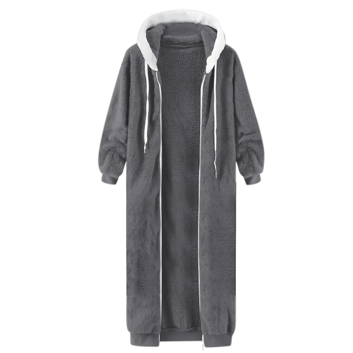 Women’s Double-sided Plush Fur Hooded Mid-length Coat