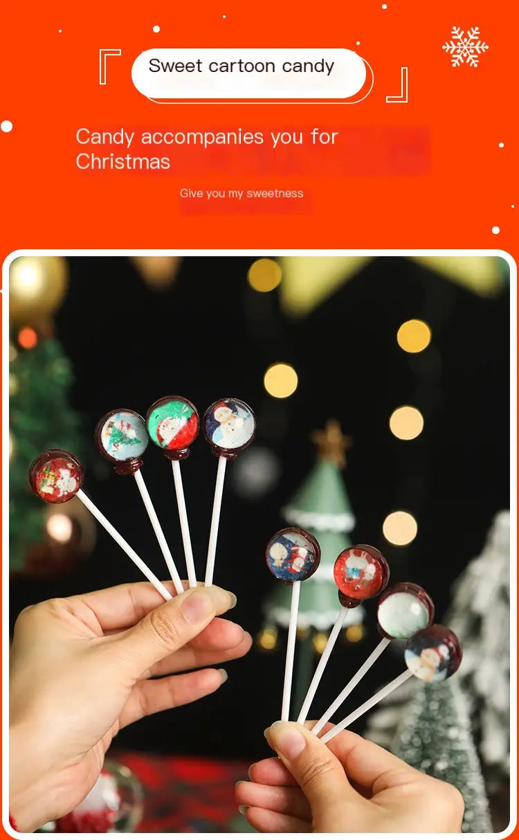 Creative Christmas Candy Star Lollipops Gift for Friends