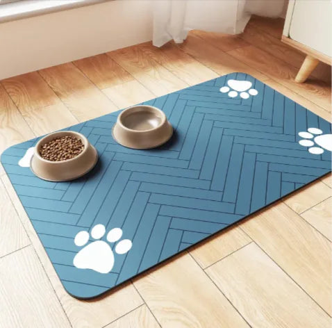 Splash-Proof Feeding Mat for Cats & Dogs | Quick-Drying & Water-Absorbing Floor Protector - Joomcy