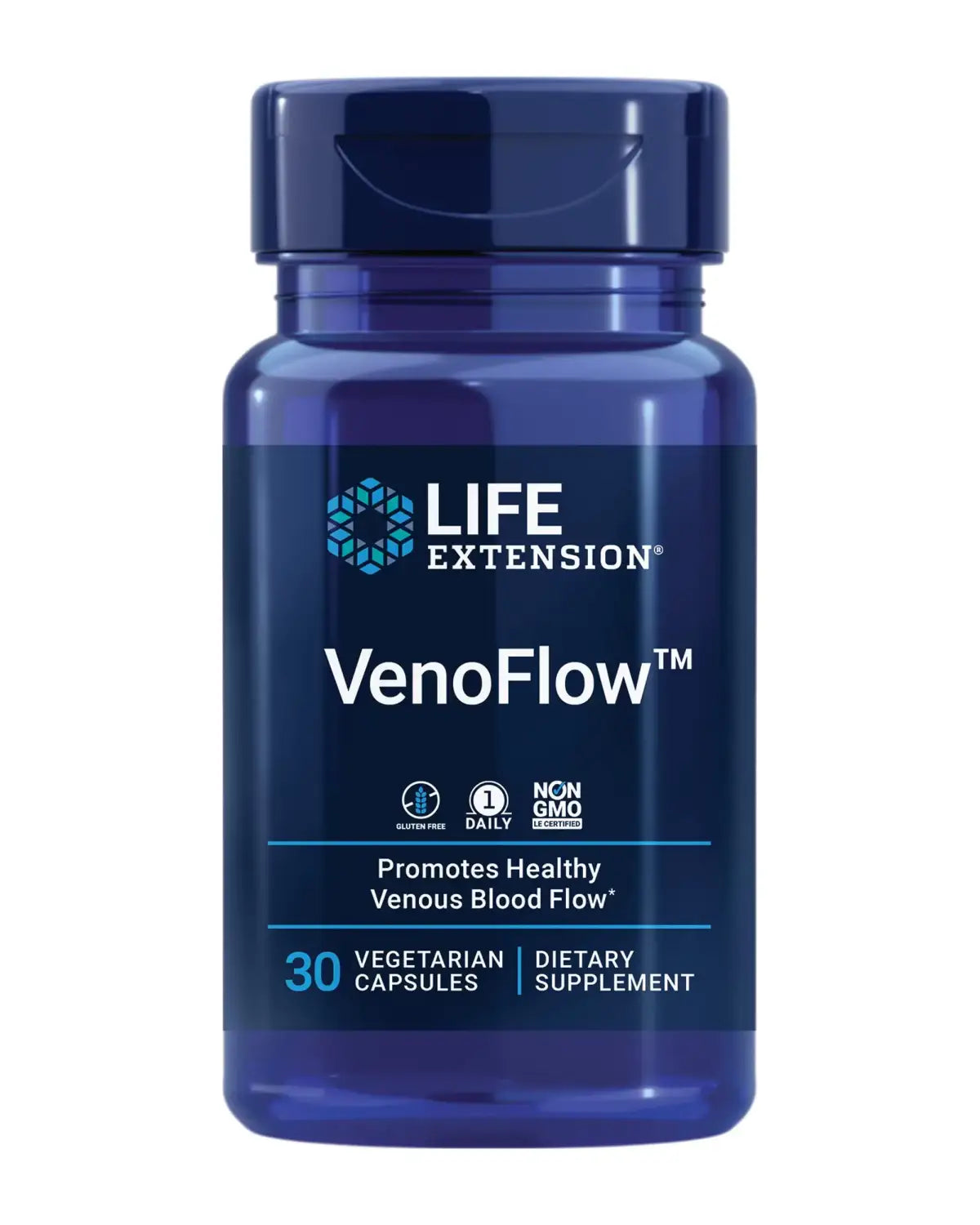 Life Extension VenoFlow™ nattokinase Enzyme French Maritime Pine bark Extract Supports Healthy Vascular Function arm and Leg Circulation Gluten Free Non-GMO Vegetarian 1-Daily 30 Capsules