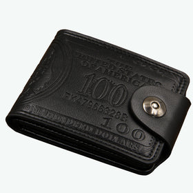 Retro PU Men's Wallet with Money Clip and Coin Purse
