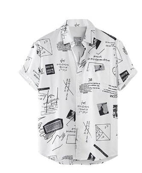 Men's Hawaiian Print Short Sleeve Shirt