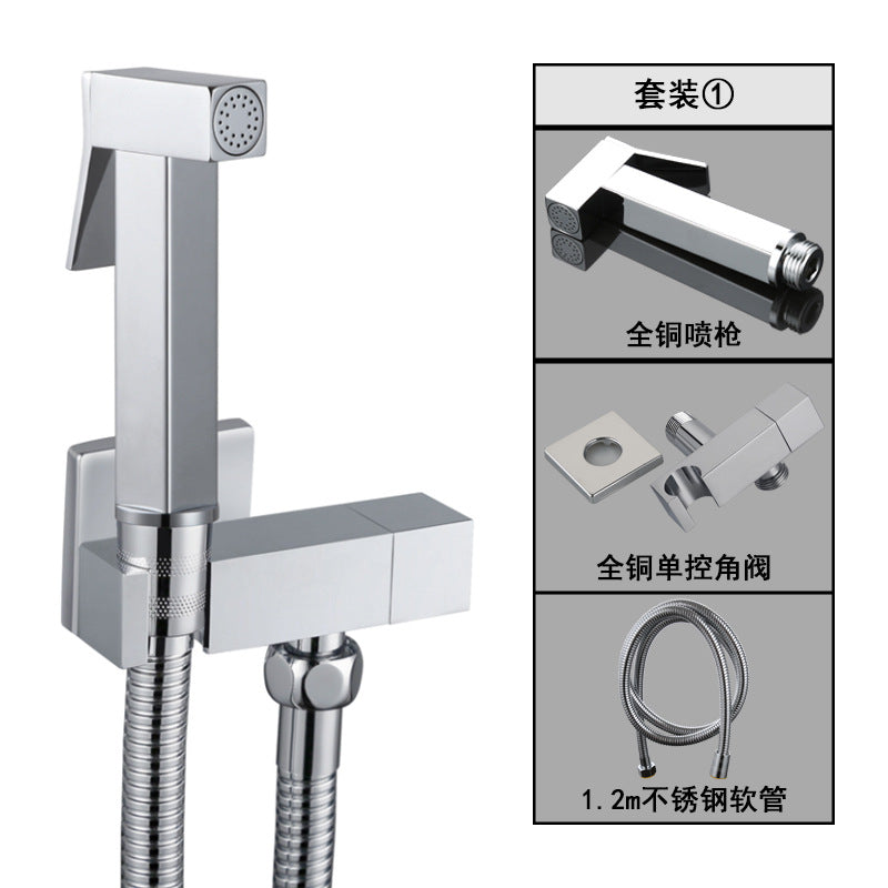 "High-Pressure Copper Toilet Bidet Sprayer Set"
