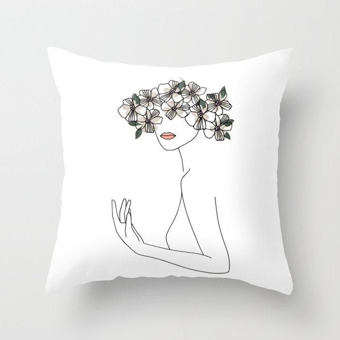 Black and White Geometric Pillowcase Design