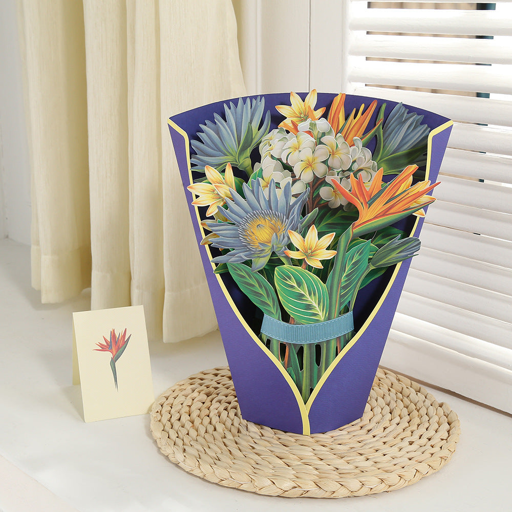 Creative 3D Flower Bouquet Mother's Day Cards