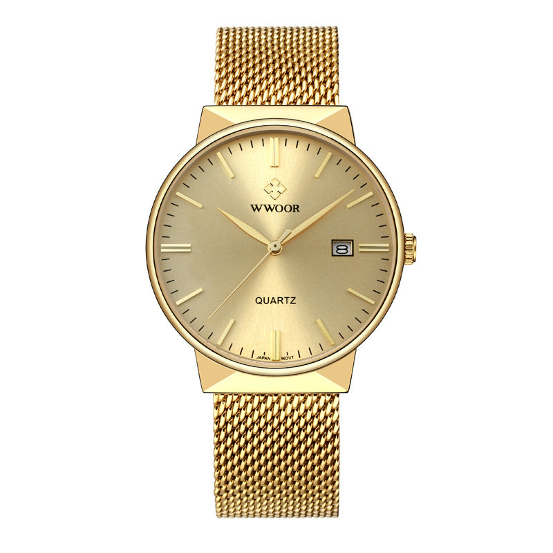 Men's Quartz Watch with Ultra-Thin Waterproof Design