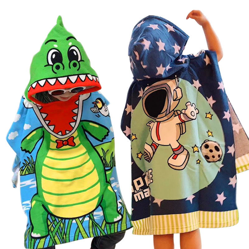 Children's Hooded Bathrobe with Soft, Absorbent Towel
