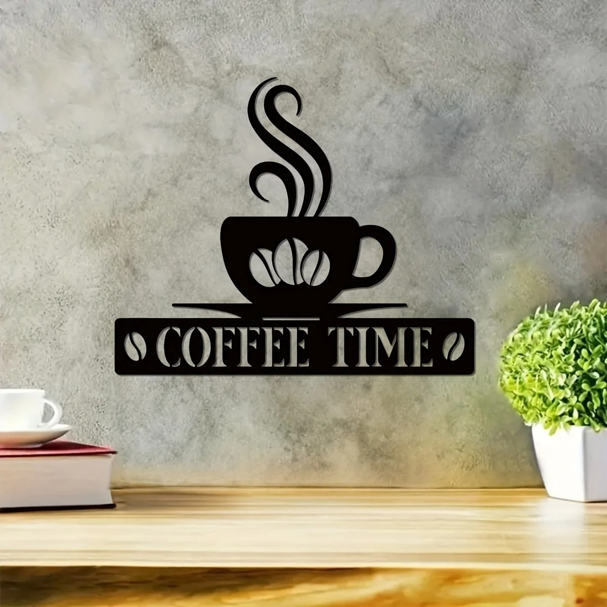 Personalized Iron Coffee Bar Metal Wall Art Decor