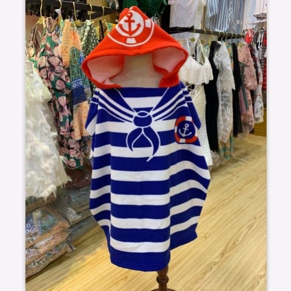 Children's Hooded Bathrobe with Soft, Absorbent Towel