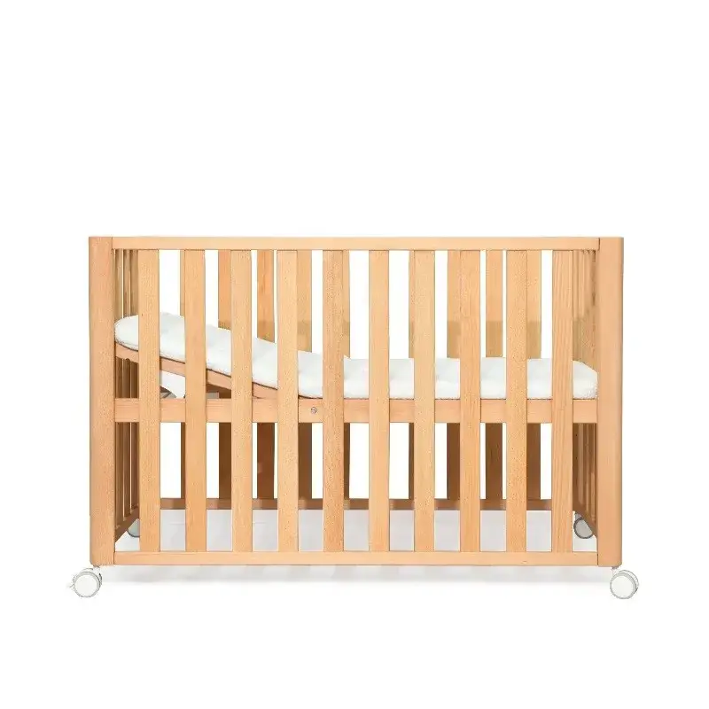 Beech Solid Wood Splicing Movable Multi-functional Crib