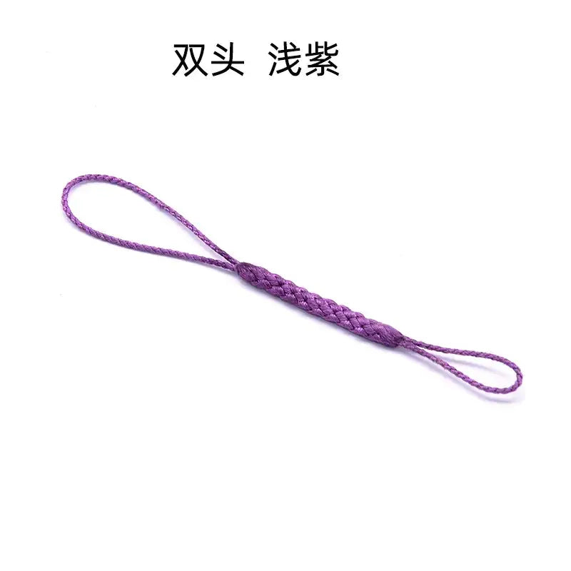 A light purple braided cord with two looped ends, featuring a textured weave and consistent color throughout.