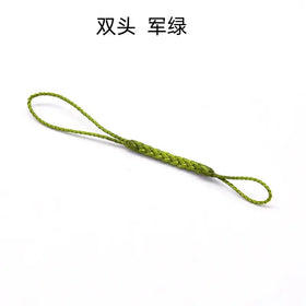 Military green double-ended braided cord.