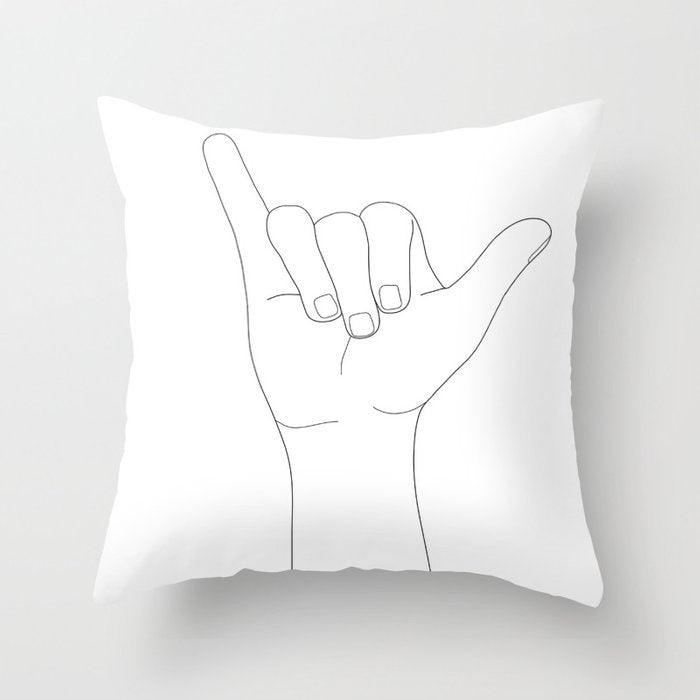Black and White Geometric Pillowcase Design