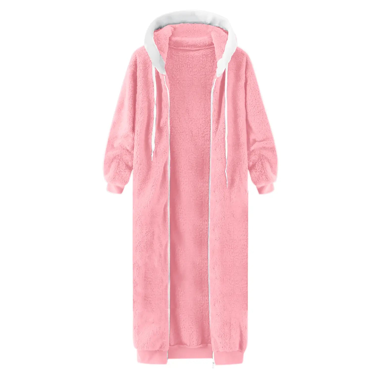 Women’s Double-sided Plush Fur Hooded Mid-length Coat