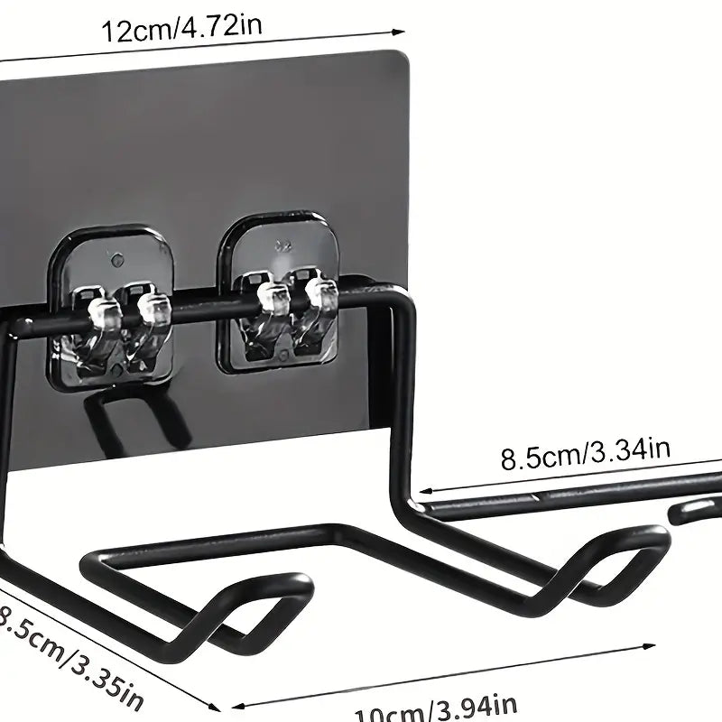 Wall Mounted Hair Dryer Storage Rack, Stainless Steel