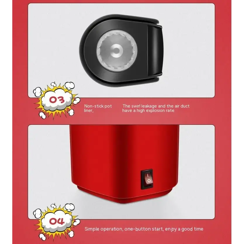 Blowing Electric Popcorn Machine