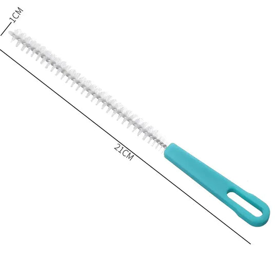 Blue Stainless Steel Cleaning Brush for Bottles and Straws