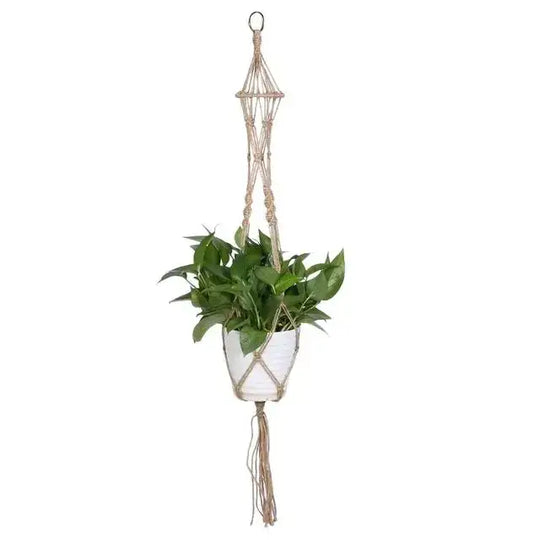 Bohemian Wall Hanging Plant Basket for Balcony Decor