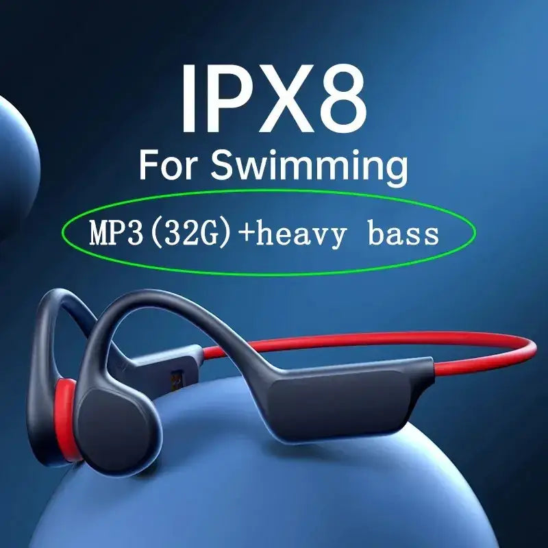Bone Conduction Bluetooth Headset IPX8 for Sports