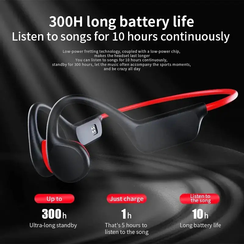 Bone Conduction Bluetooth Headset IPX8 for Sports