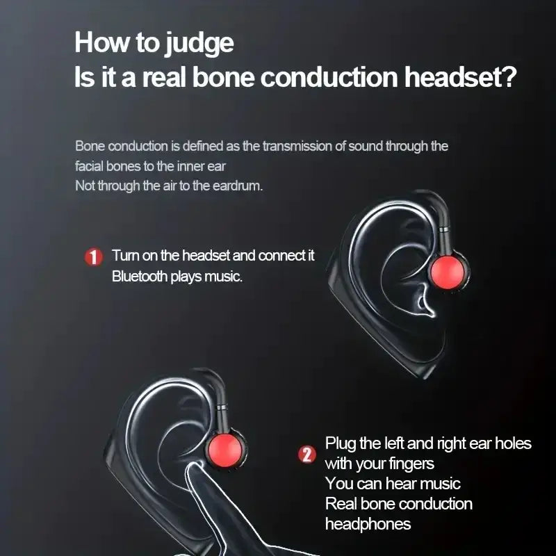 Bone Conduction Wireless BT Headset for Sports & Business
