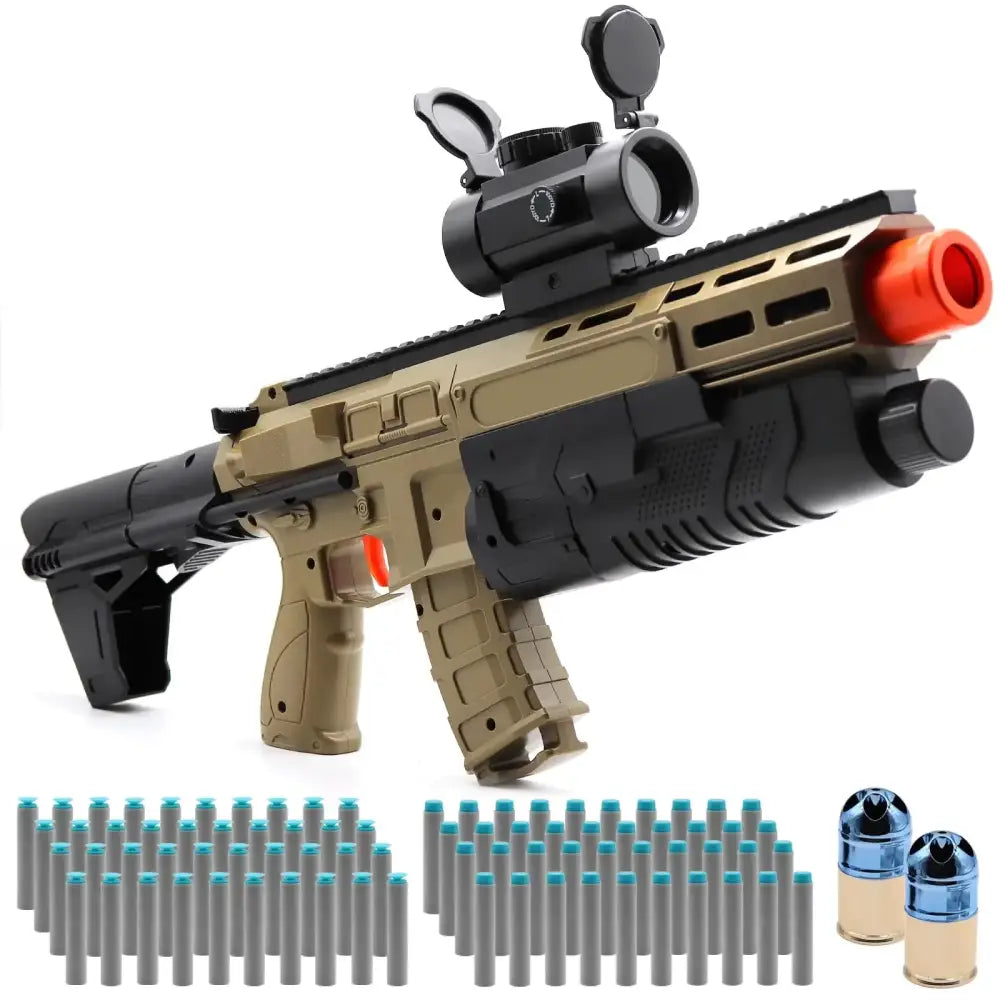 Bugrtey Grenade Toy Gun - Dart Gun with 80 Soft Bullets 2 Magazines and 1 Sight Indoor Outdoor Shooting Play Toy Foam Blasters & Guns for Boys Kids Adults Gifts for Christmas Birthday
