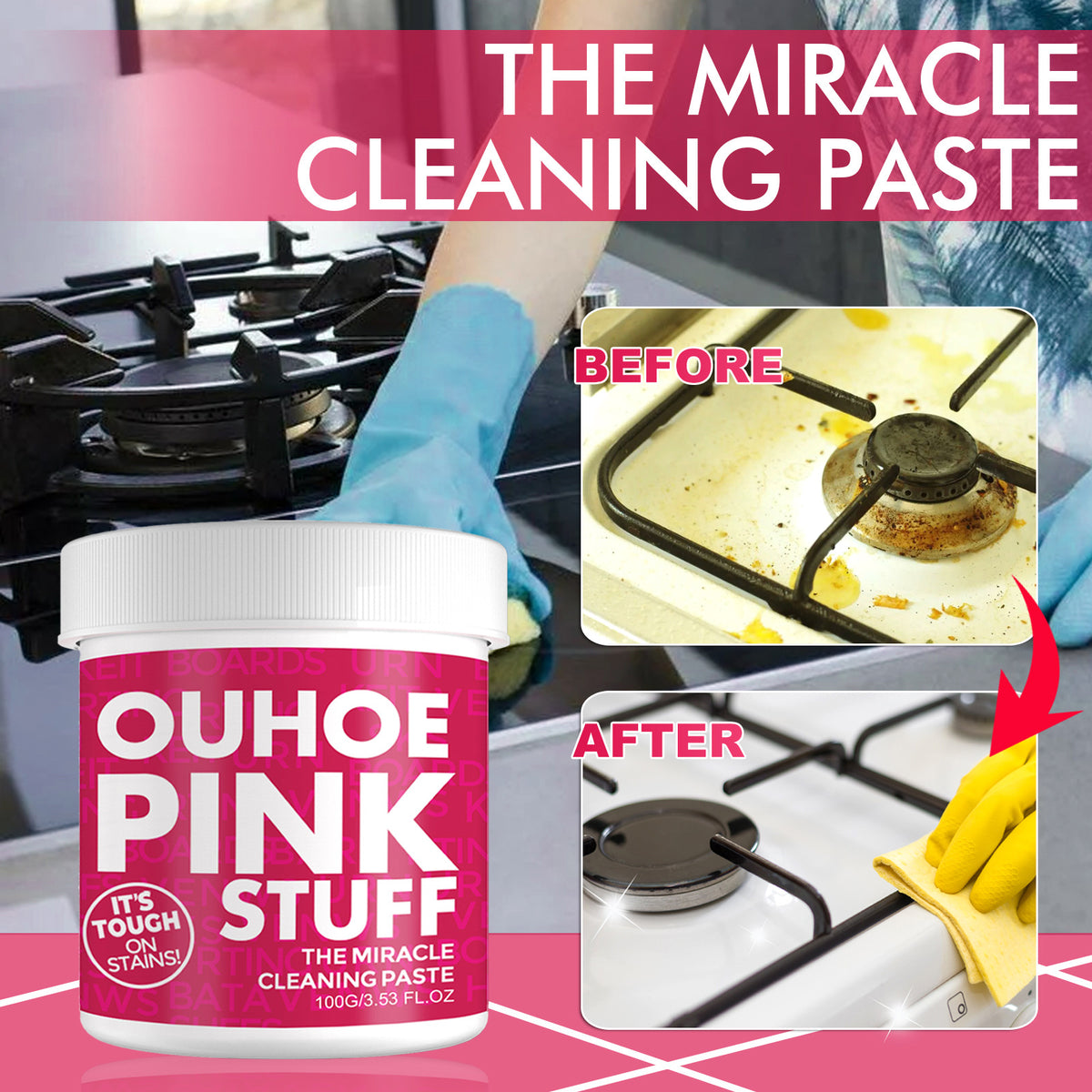 OUHOE Multi-Purpose Cleaning Paste for Heavy Grease