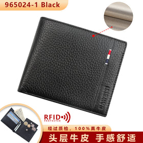 Men's RFID Wallet - Anti-Theft Coin Purse, Large Capacity