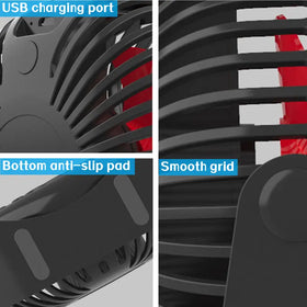 Mini USB Desktop Fan with 3 Speeds and 360° Rotation
