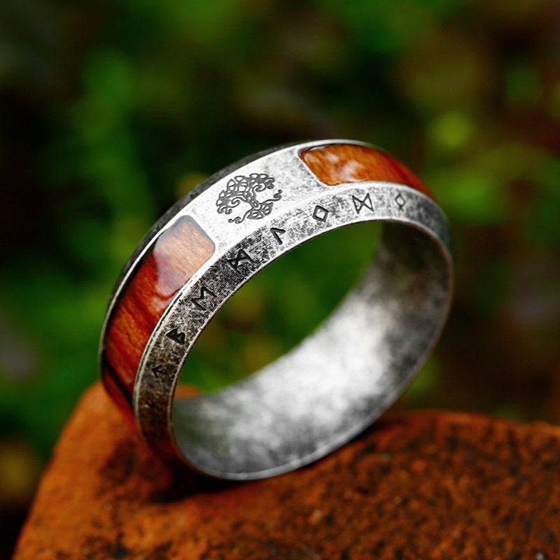 Simple Titanium Steel Lucky Tree Fashion Ring