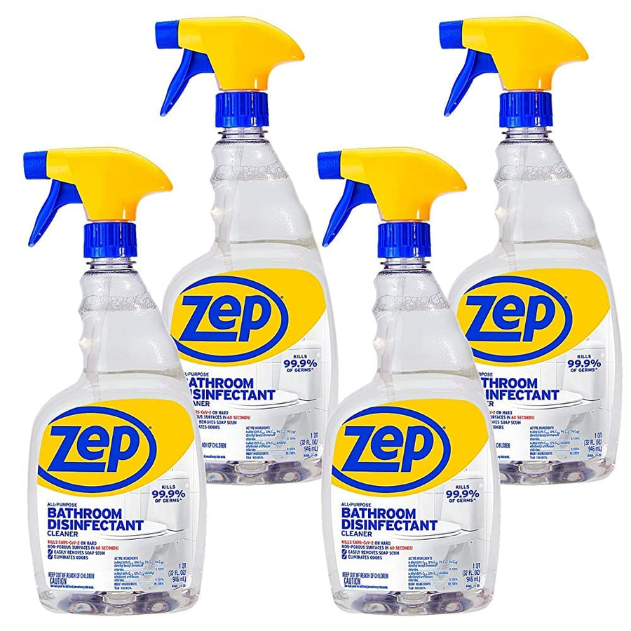 Zep All Purpose Surface Disinfectant - 32 oz (Case of 4) ZUAPBD32 - Virucidal Fungicidal Mildewstat Kills 99.9 Percent of Germs in 60 Seconds