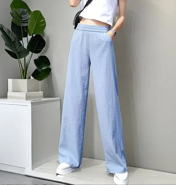 Falling Cotton and Linen Wide-leg Pants