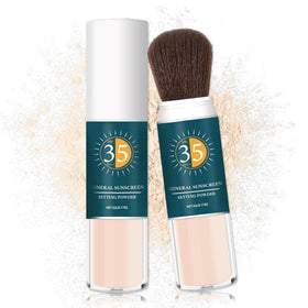Sunscreen Setting Powder Mineral Sunscreen Powder SPF 35 PA+++ Soft Focus Matte Long Lasting Concealer Brighten Oil Control Powder Makeup For Natural Flawless Face #01 Translucent